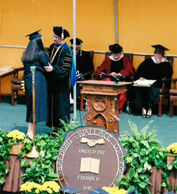 BW graduation photo of Dr. Lena Crain